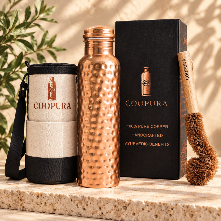 Coopura Complete Copper Bottle Bundle