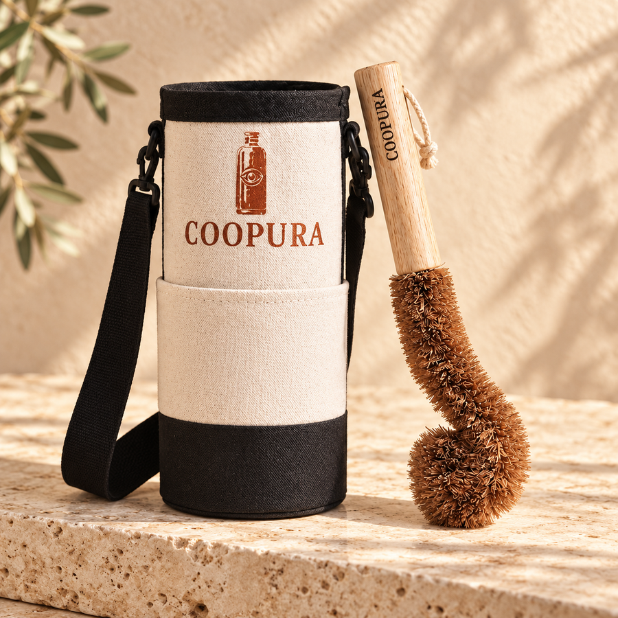 Coopura Canvas Bag & Brush Set